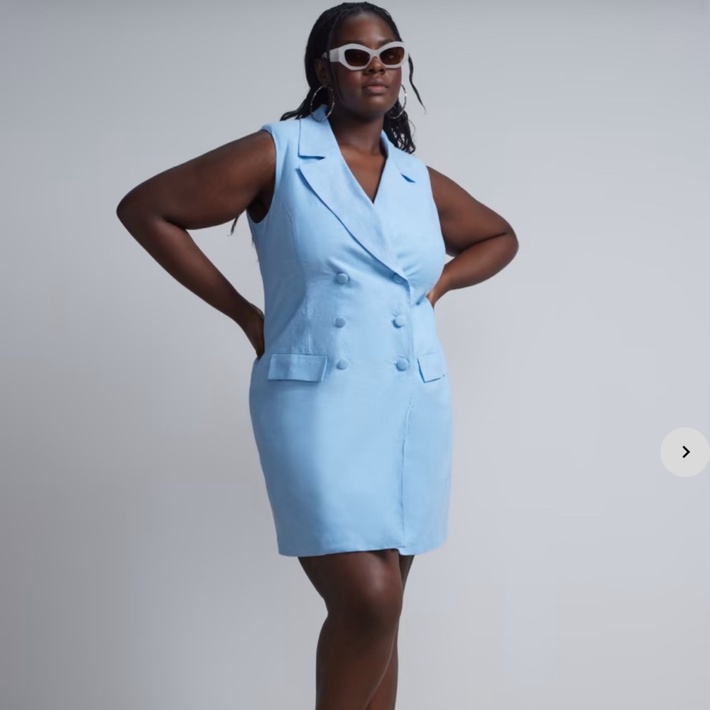 NWT New York & Company Plus size Sleeveless Blazer Dress 2X item#11